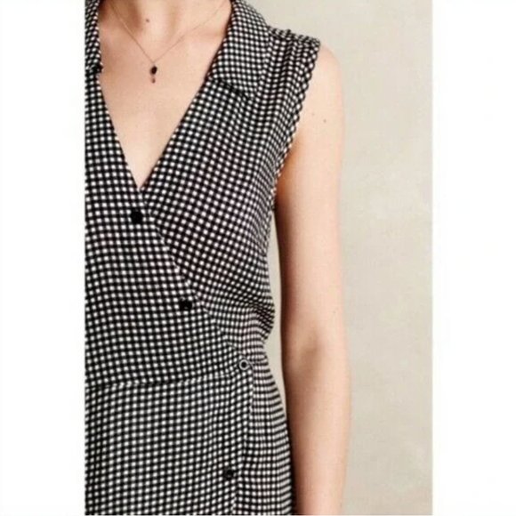 Anthropologie TYLHO Rayon Dress in Gingham Checkered Print XS - Picture 7 of 14